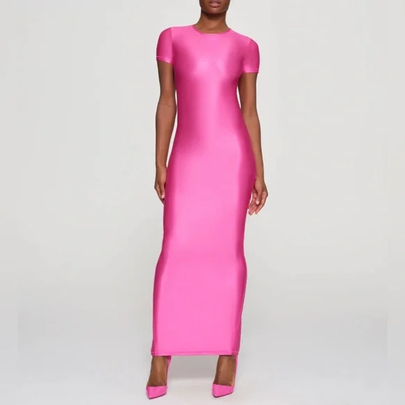 SOLD❗️❗️ NWT: SKIMS - SHINE JERSEY LONG DRESS - Picture 5 of 7